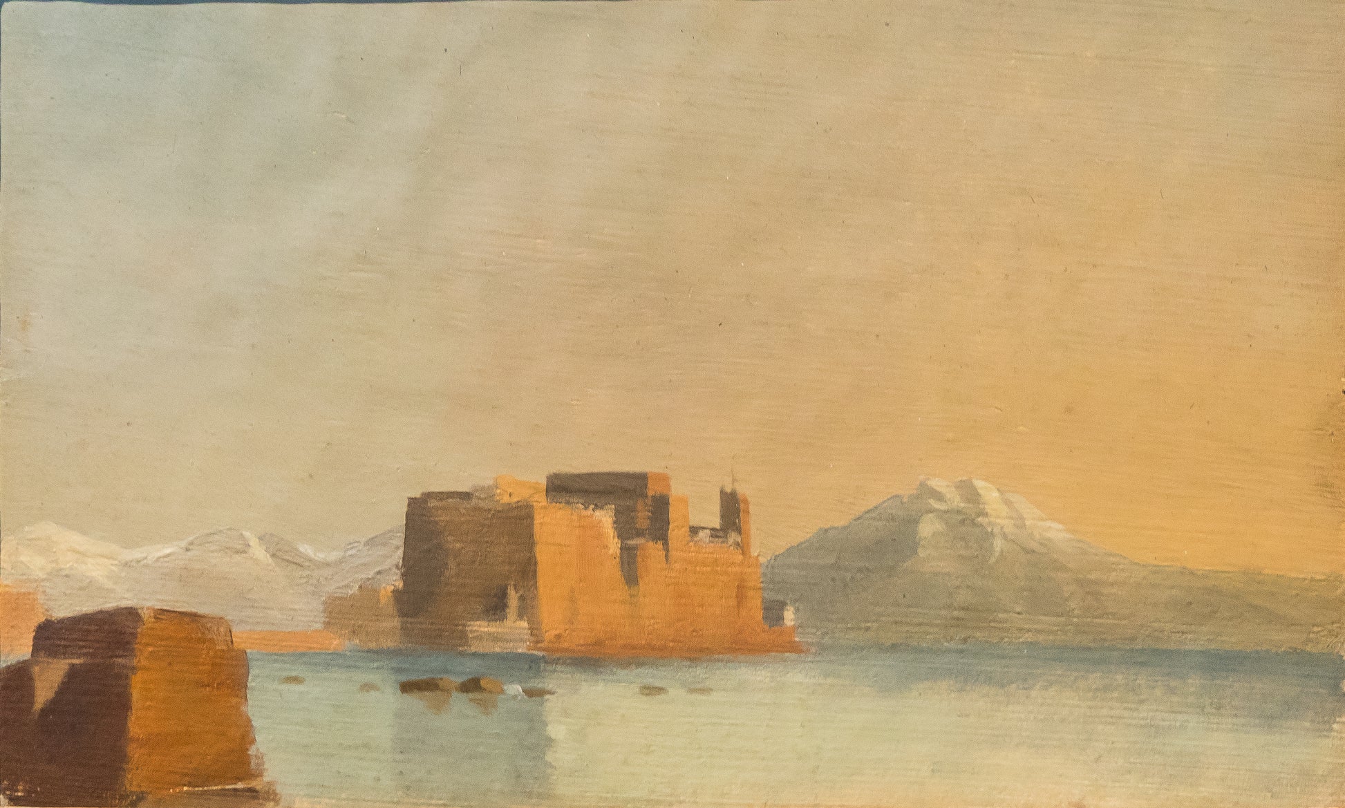 Reproduction du tableau « Château de l'Ovo et la baie de Naples - Edgar Degas » par Alpha Reproduction en peinture à l’huile
