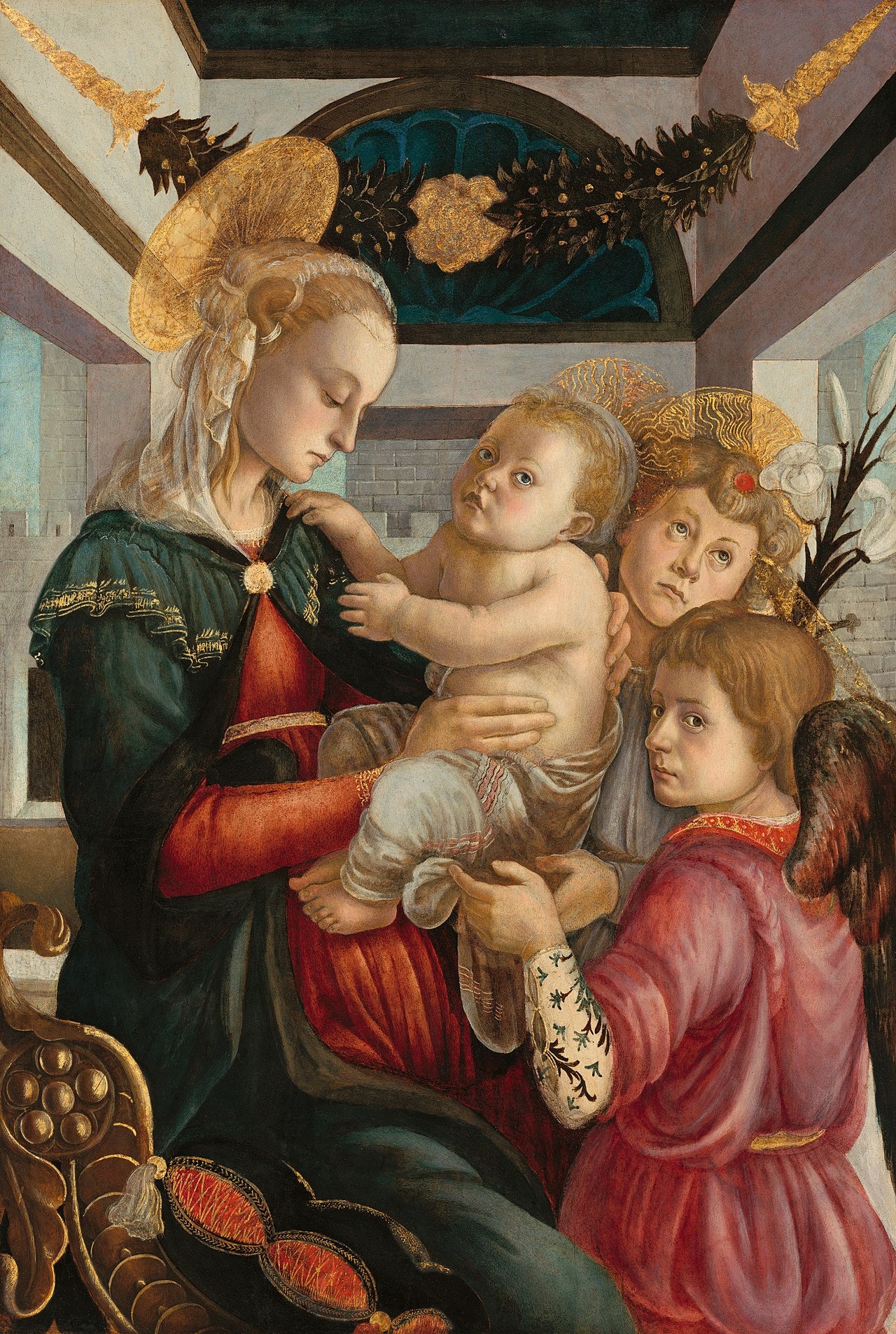 Jungfrau mit Kind und Engeln - Sandro Botticelli