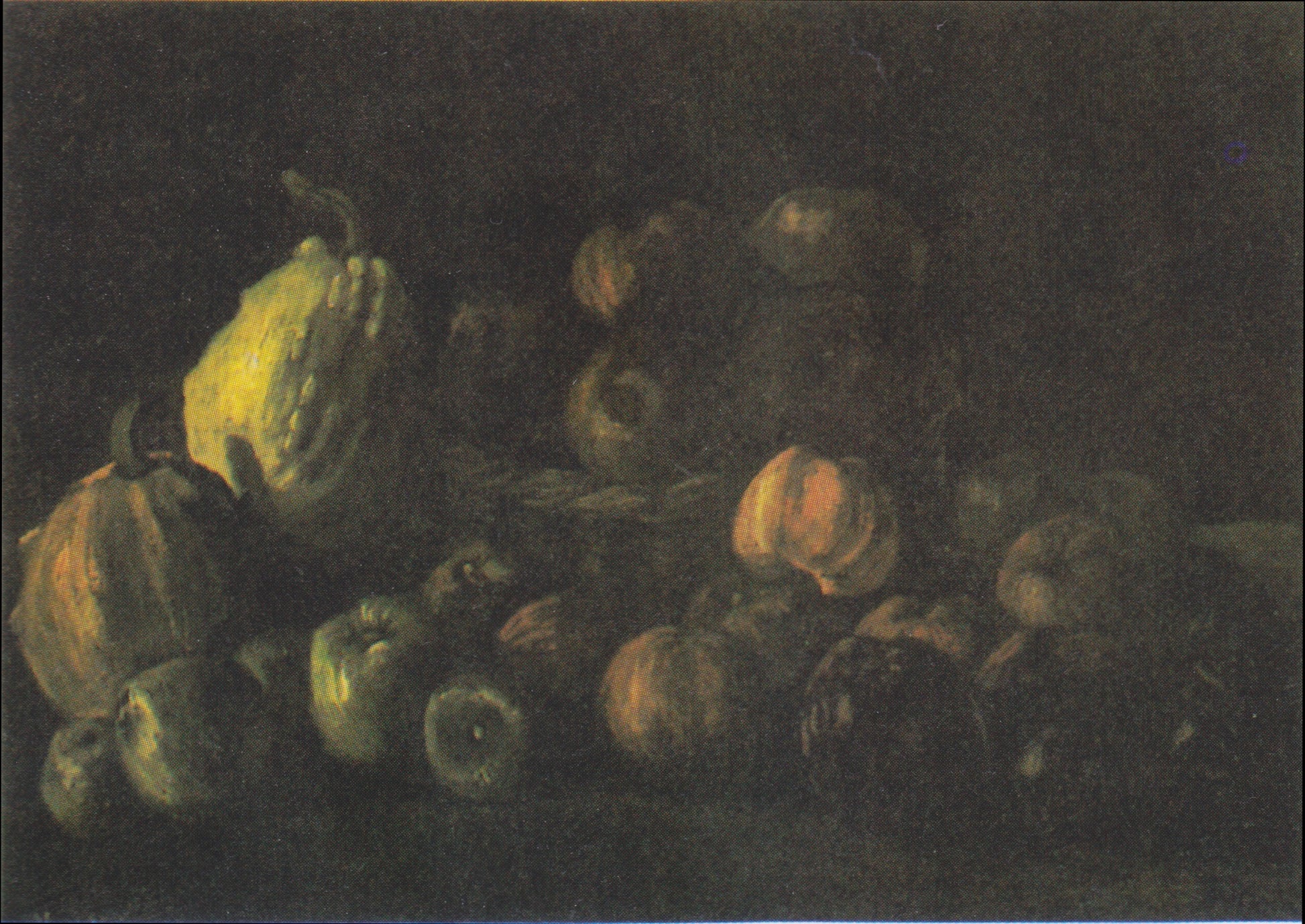 Stillleben mit einem Korb Äpfel und zwei Kürbissen - Vincent van Gogh