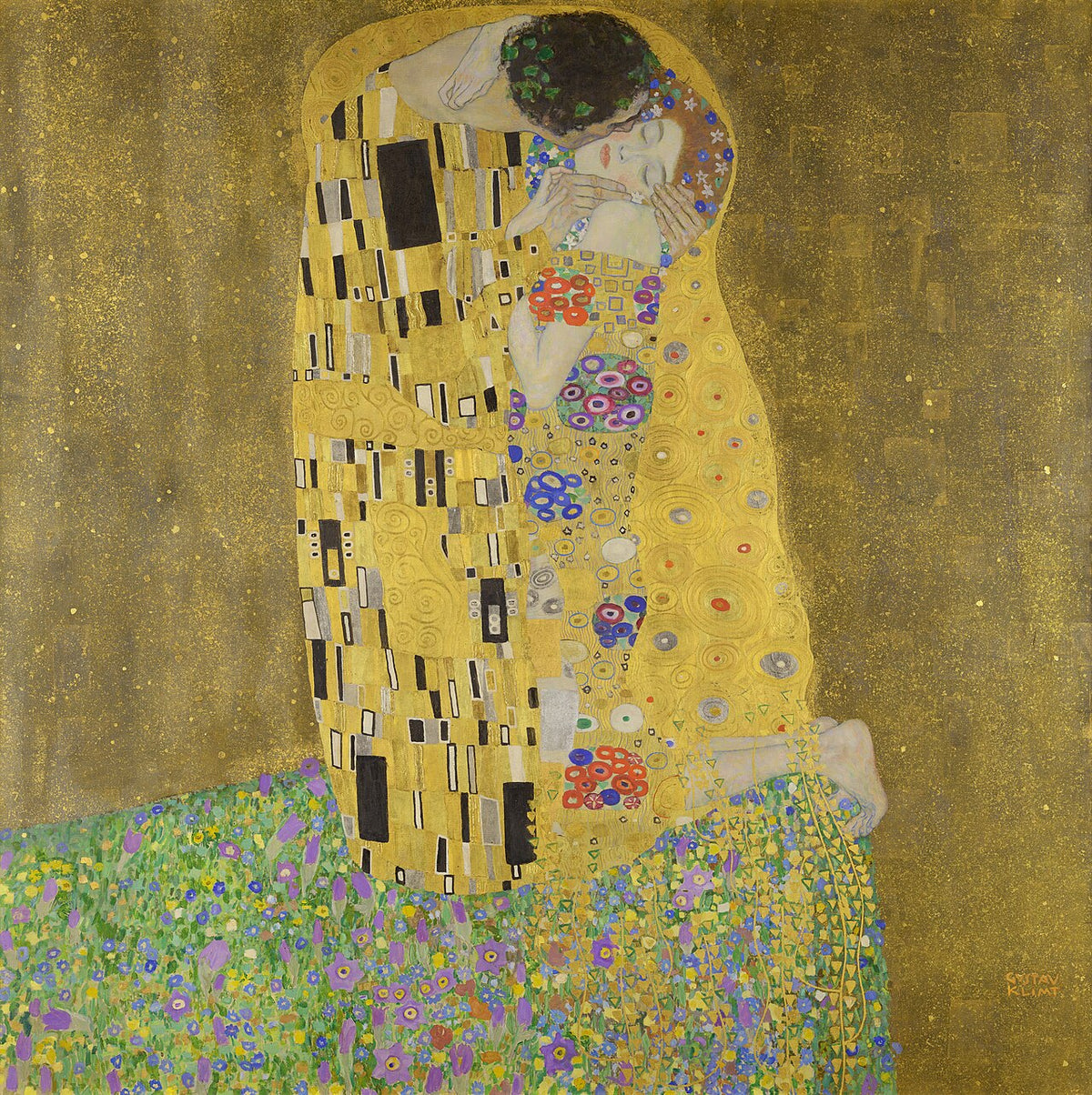 Le Baiser de Gustav Klimt, œuvre célèbre pour illustrer les grands peintres