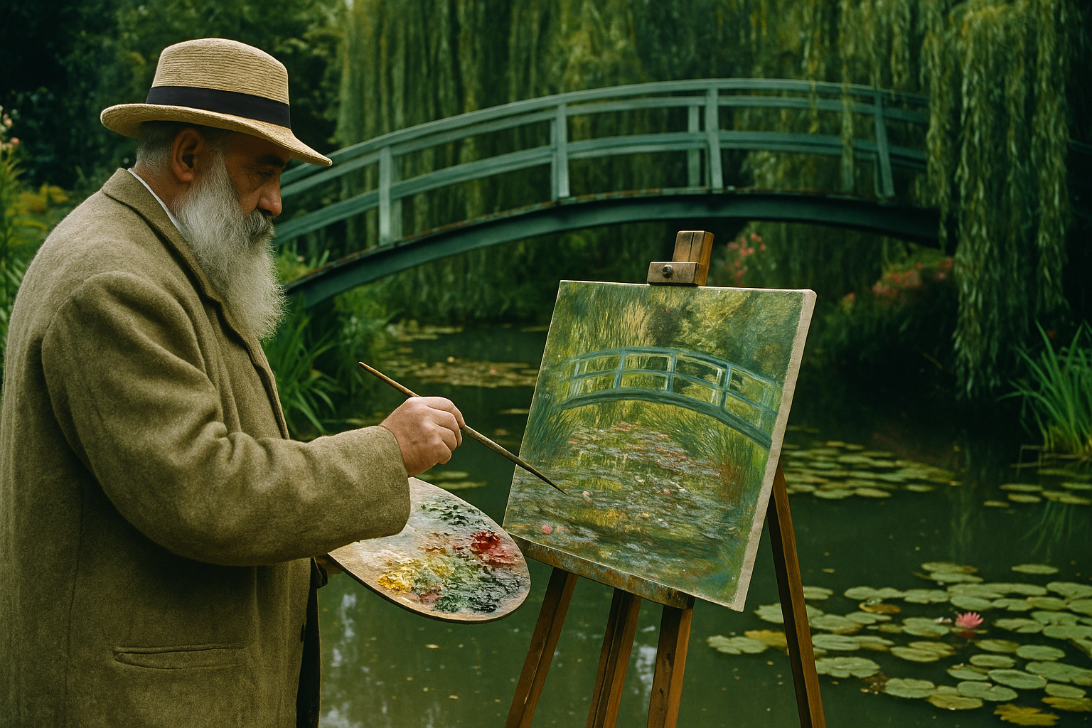 Monets japanische Brücke – Ein impressionistisches Meisterwerk im Herzen von Giverny