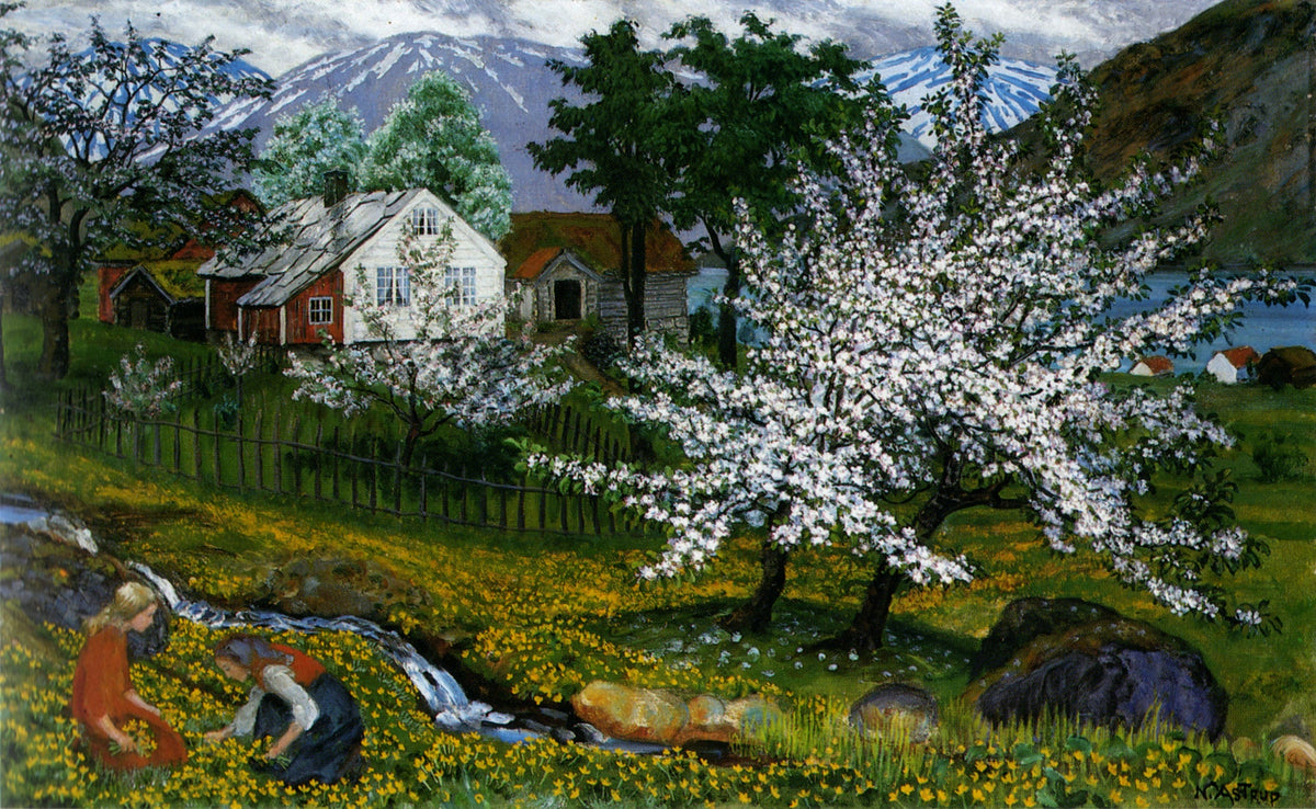 Pommiers en fleurs — Nikolai Astrup