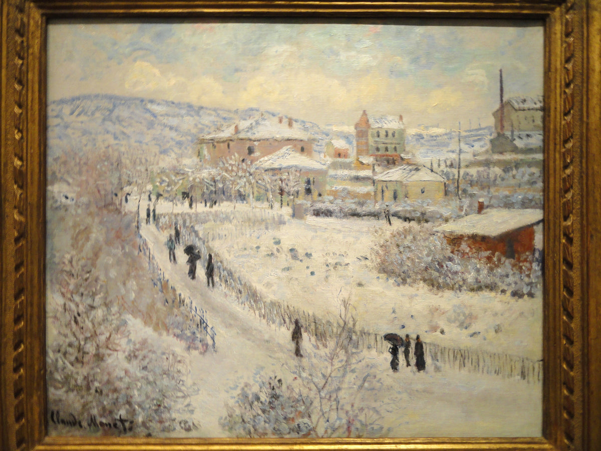 View of Argenteuil Snow, Claude Monet, 1874 1875   Nelson Atkins Museum of Art   DSC08986