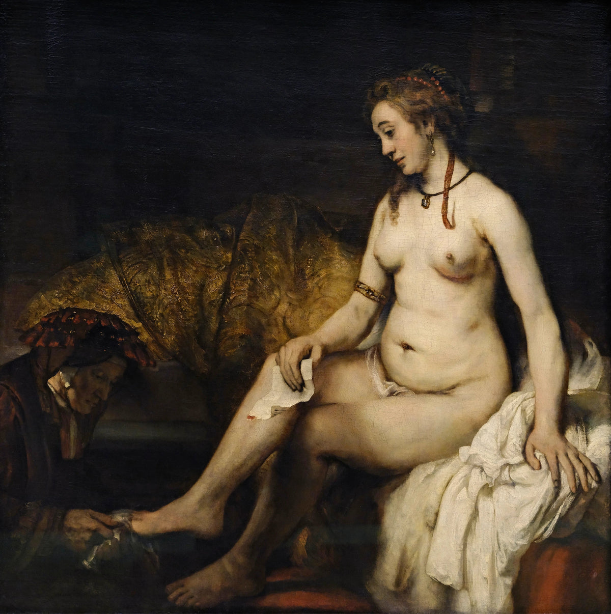 Rembrandt, Bethsabée au bain tenant la lettre du roi David, 1654