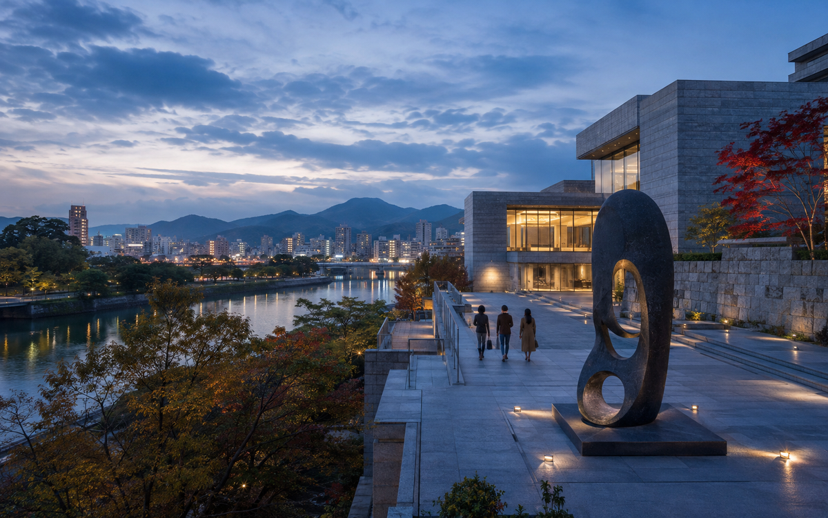 Hiroshima, ville d’art entre rivière, architecture contemporaine, sculpture et collines