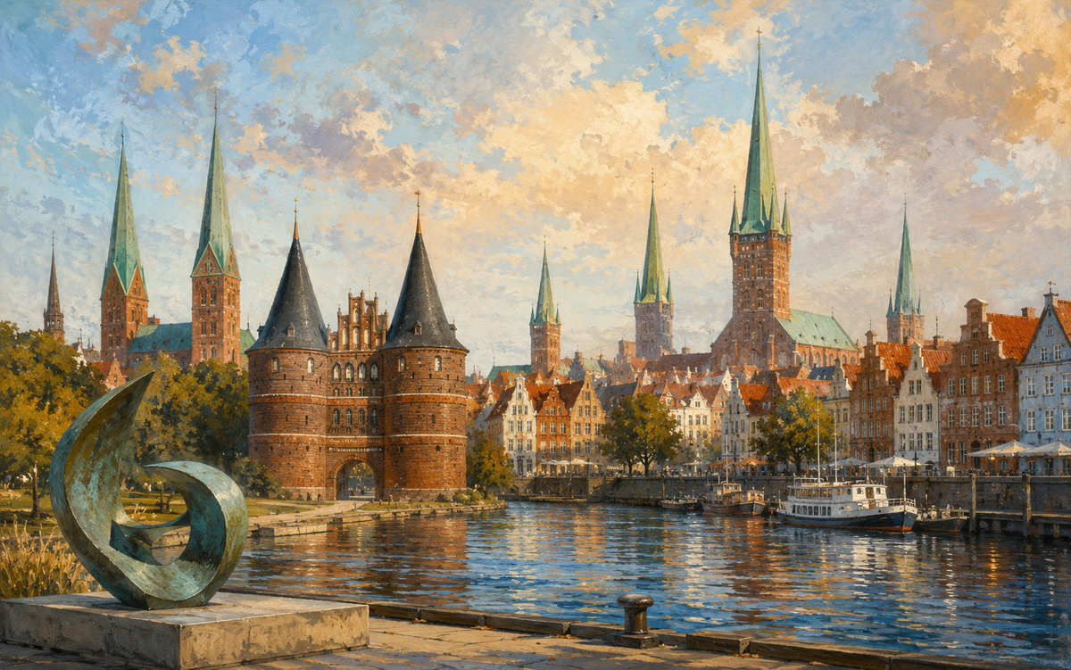 Galeries d’art à Lübeck, Holstentor et quais de la Trave