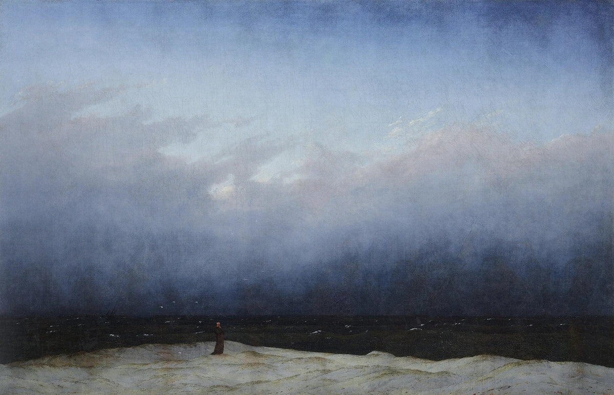 Le Moine au bord de la mer de Caspar David Friedrich, hero des 100 tableaux de solitude
