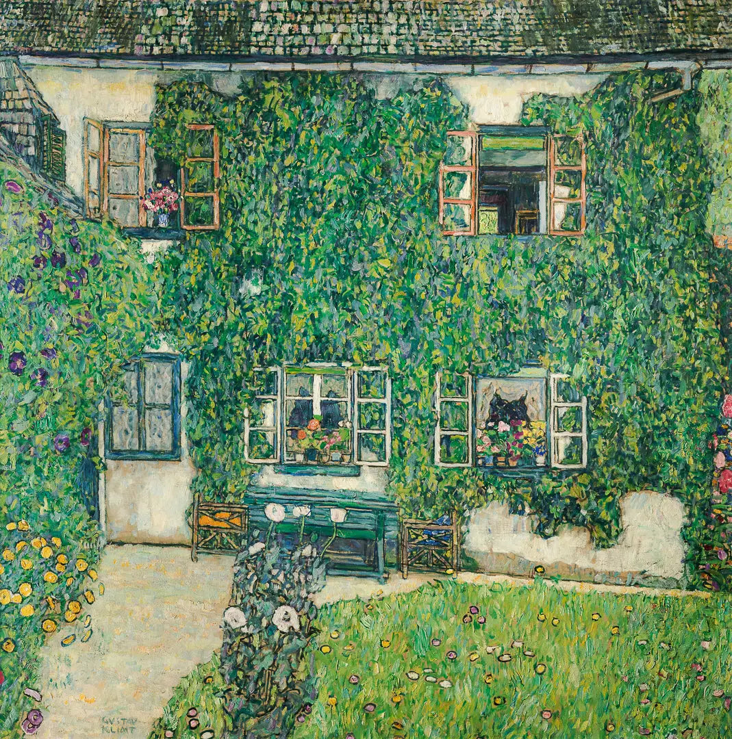 Maison du garde forestier à Weissenbach II de Gustav Klimt, tableau entier
