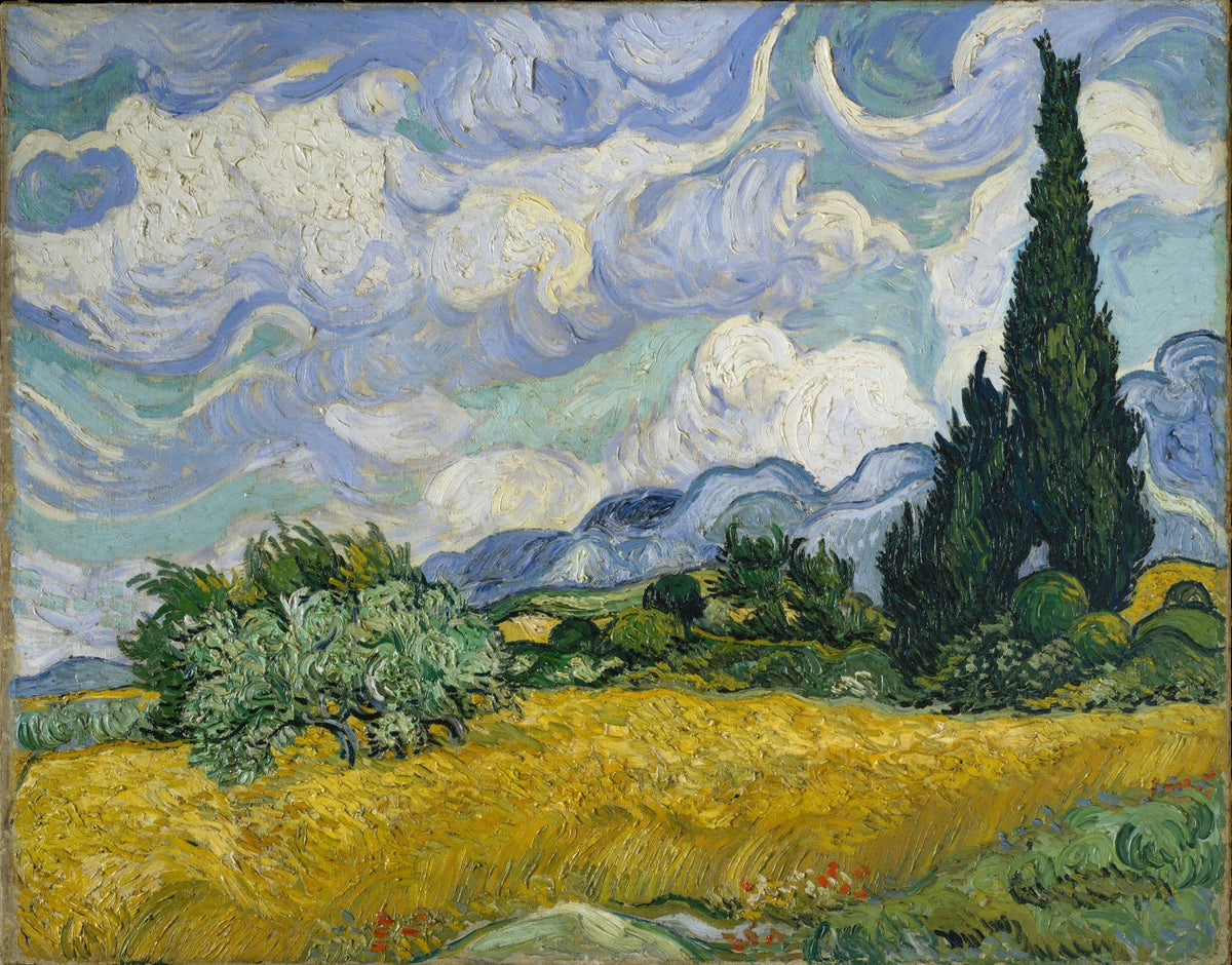 Champ de blé avec cyprès de Vincent van Gogh