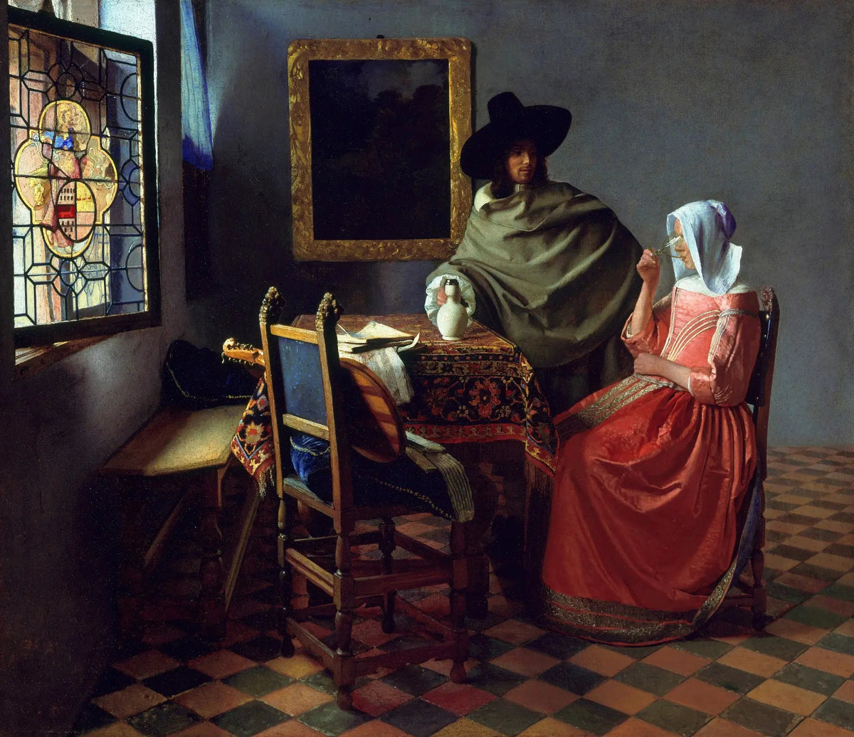 Le Verre de vin de Johannes Vermeer, scène de séduction et vitrail