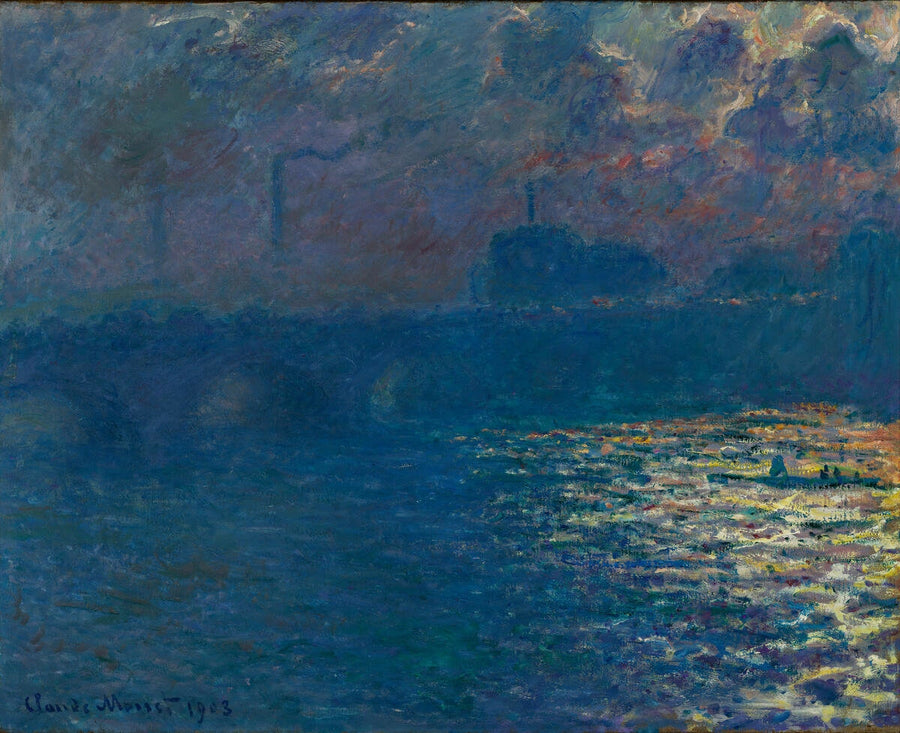 Die Waterloo-Brücke, der Effekt des Sonnenlichts - Claude Monet