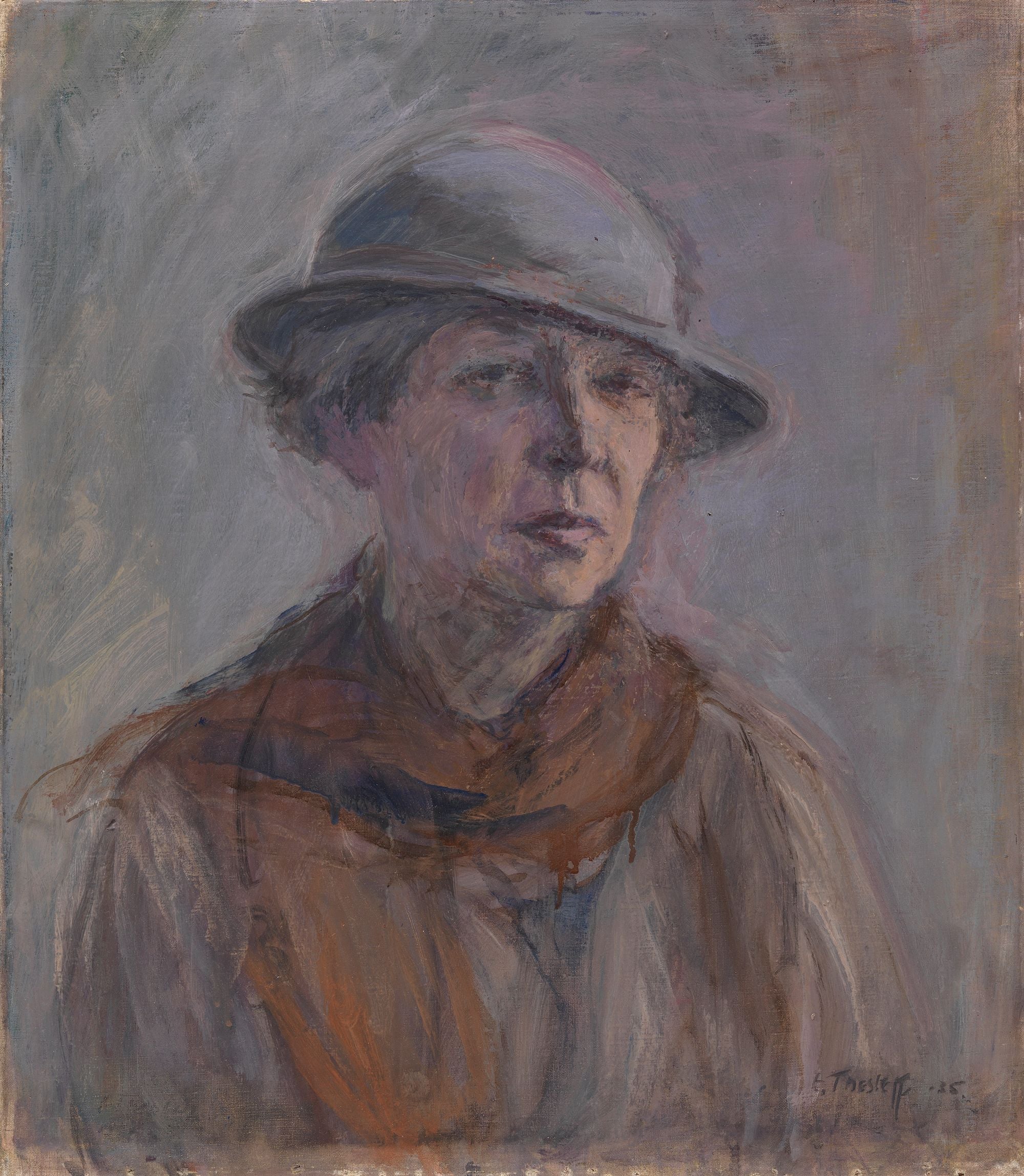 Autoportrait au chapeau, Ellen Thesleff, 1935