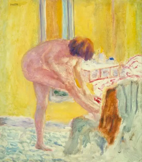 Nackt vor gelbem Hintergrund - Pierre Bonnard