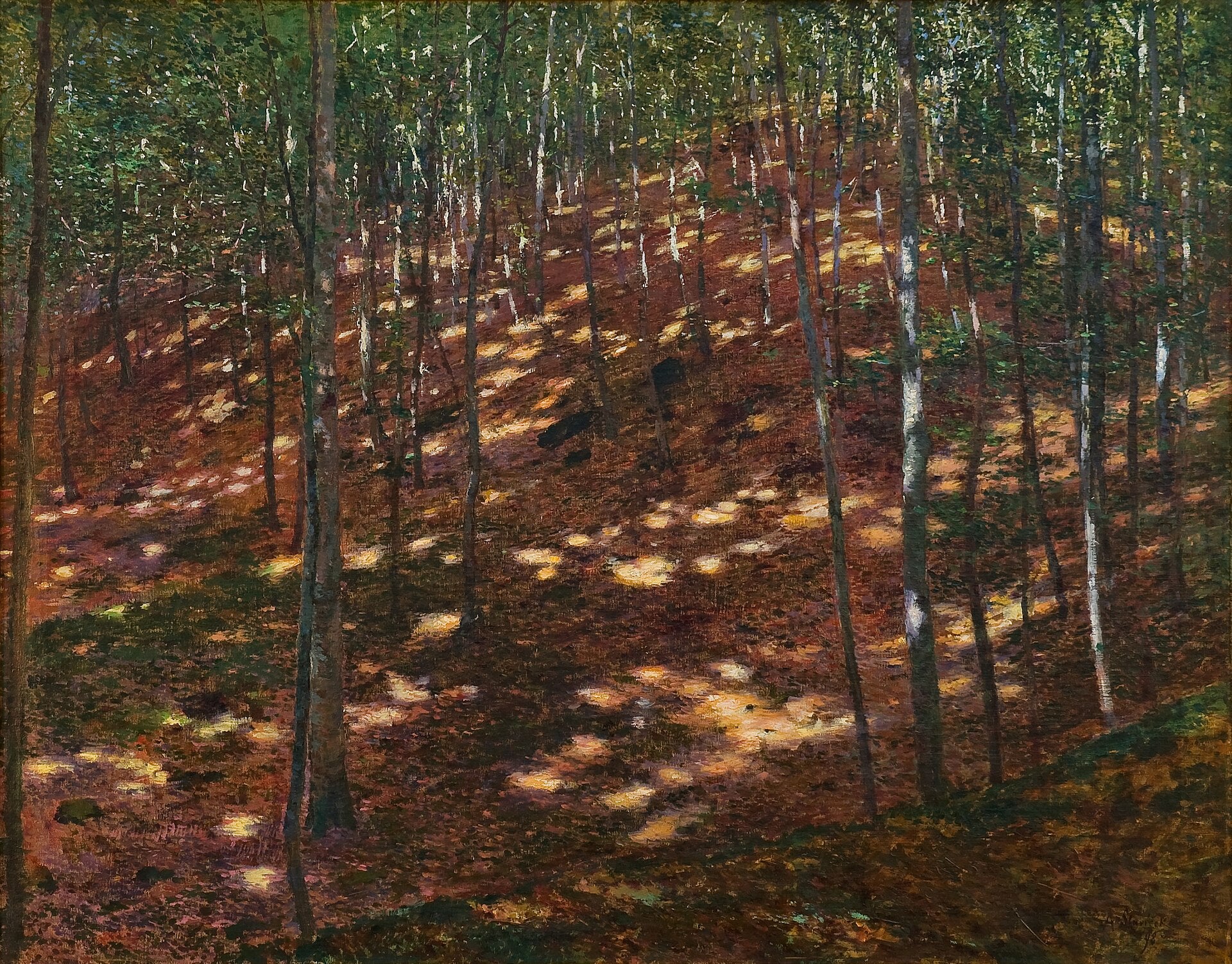 Soleil dans la forêt, Antonín Slavíček, 1898