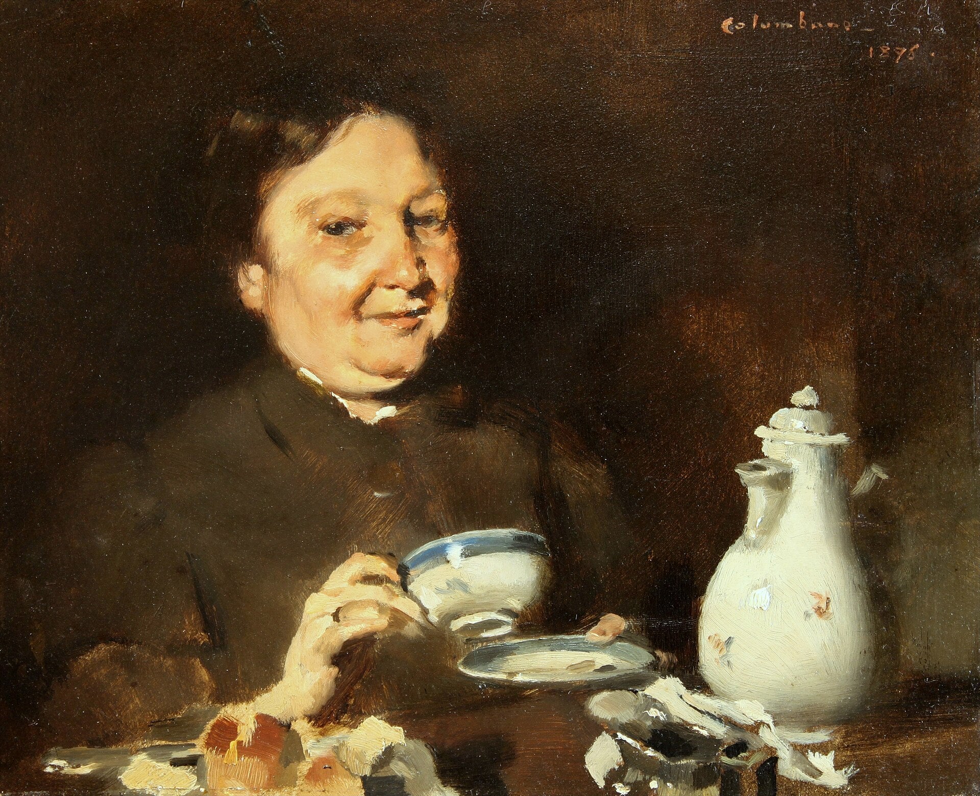 Le Thé de cinq heures, Columbano Bordalo Pinheiro, 1896