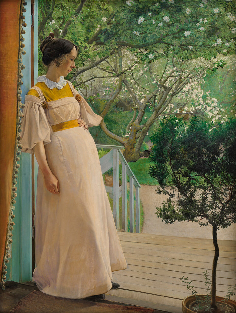 À la porte du jardin, la femme de l’artiste - L. A. Ring