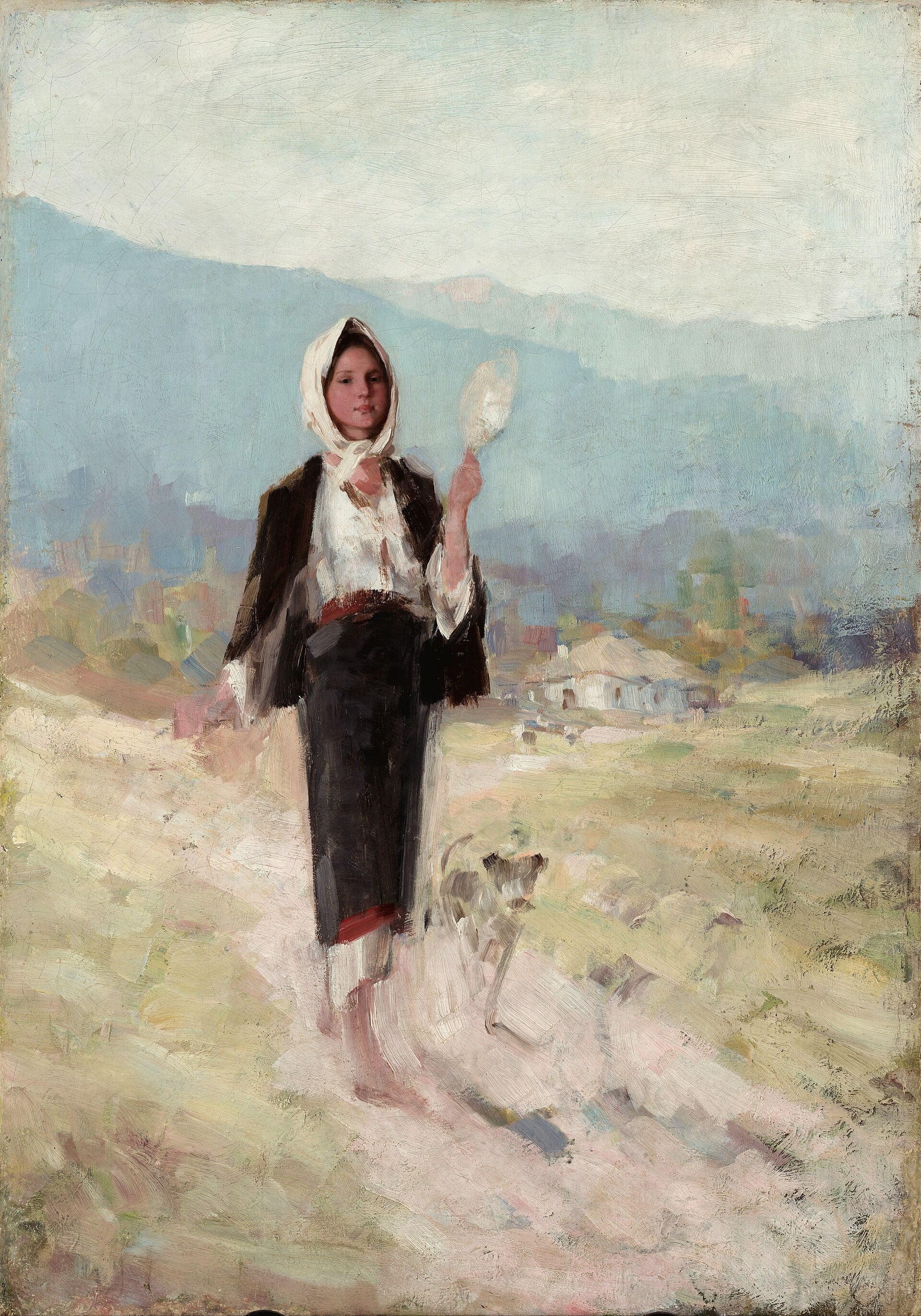 Paysannes à la quenouille, Nicolae Grigorescu, 1900, peinture à l’huile