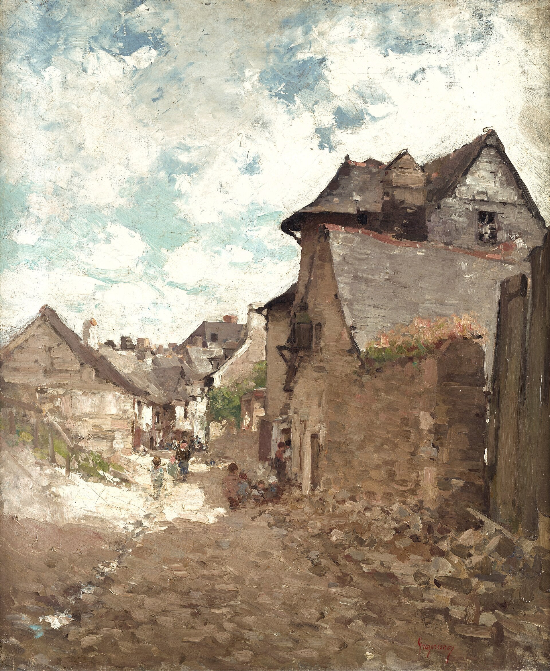 Rue de Vitré, Nicolae Grigorescu, 1882, peinture à l’huile