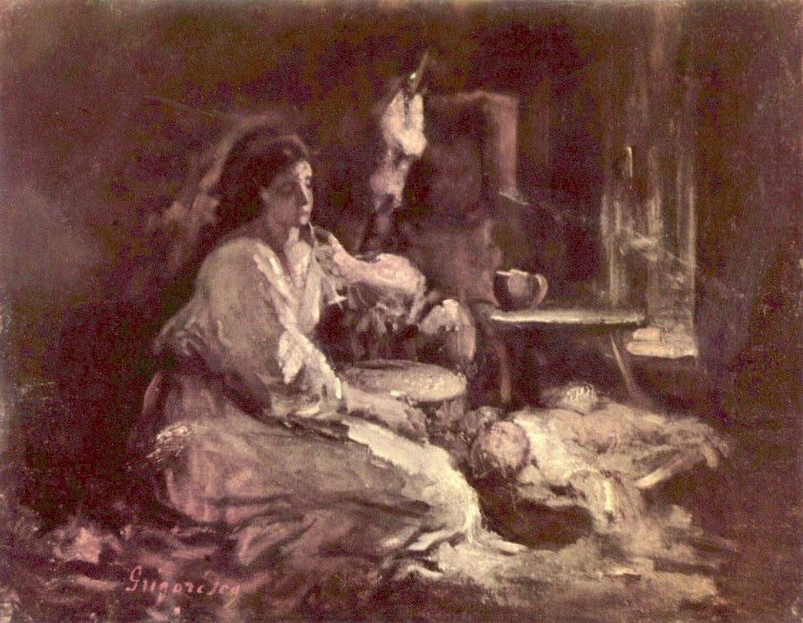 Maternité, Nicolae Grigorescu, 1867, peinture à l’huile