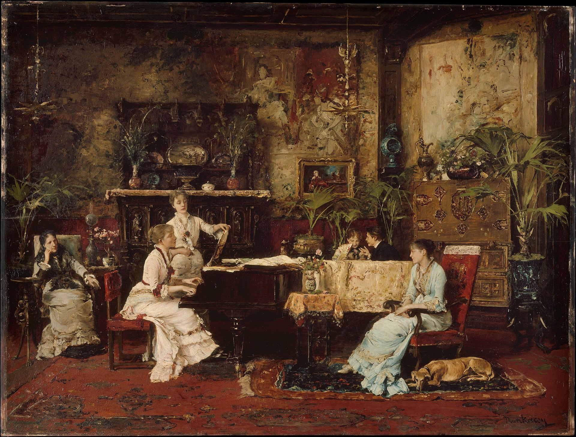 Le Salon de musique, Mihály Munkácsy, 1878