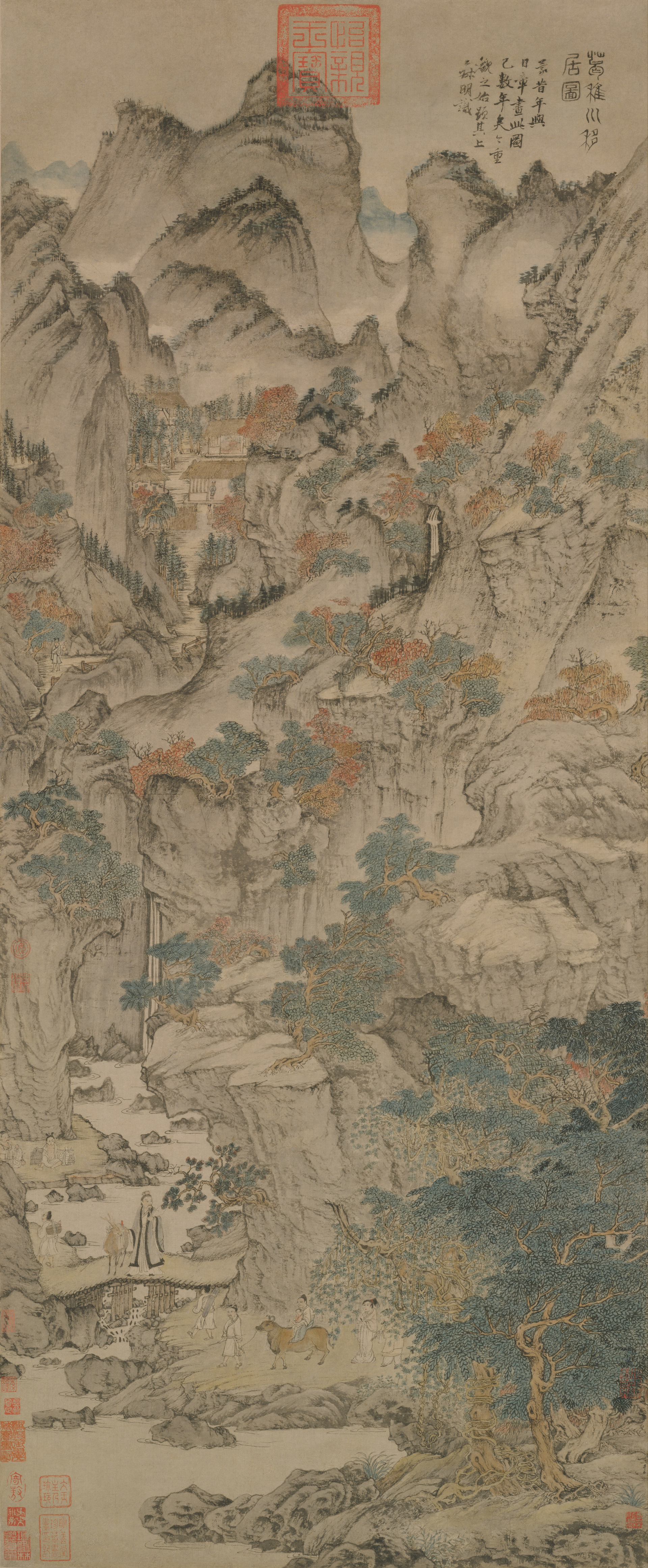Ge Zhichuan déplaçant sa demeure, Wang Meng, vers 1360 — peinture chinoise