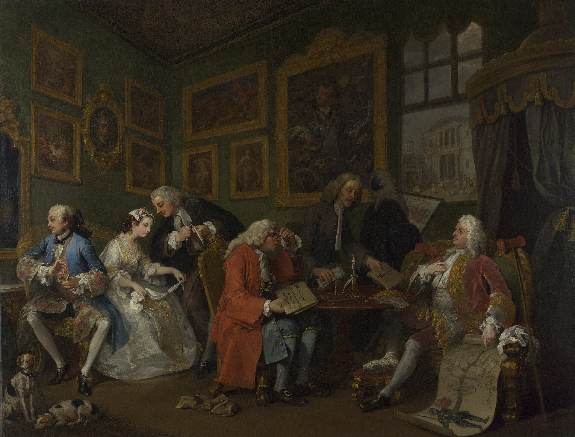 Marriage A-la-Mode : Le Contrat de mariage - William Hogarth