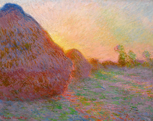 Mühlsteine, letzte Sonnenstrahlen - Claude Monet