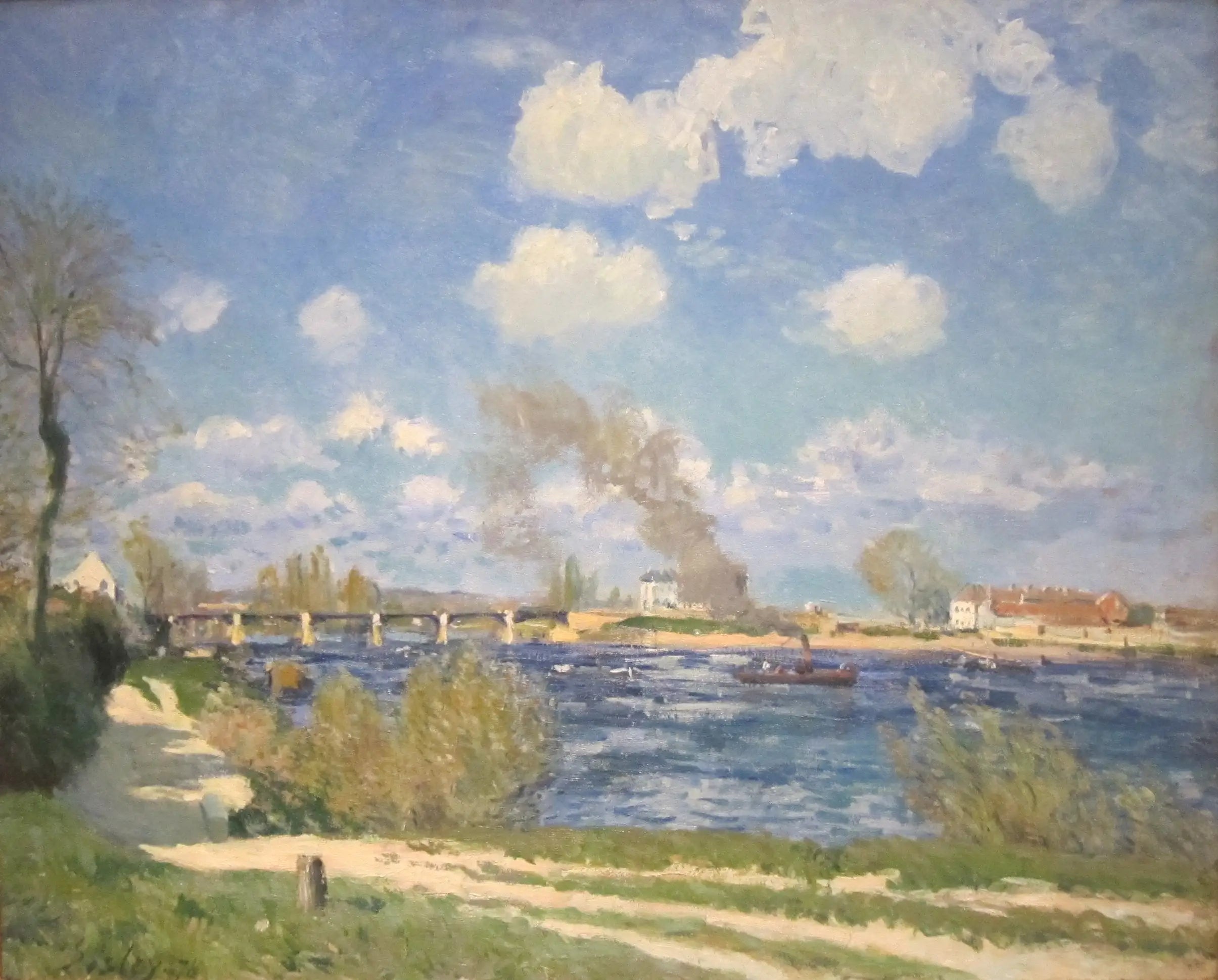 Reproduction du tableau « Bougival - Alfred Sisley » par Alpha Reproduction en peinture à l’huile