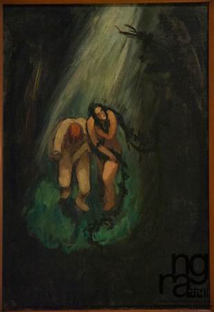 Adam and Eve, Amrita Sher-Gil, 1929, huile sur toile