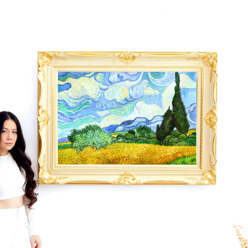 Weizenfeld mit Zypressen - Vincent van Gogh