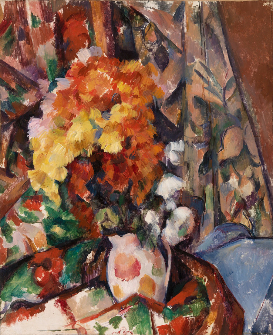 Blühende Vase - Paul Cézanne