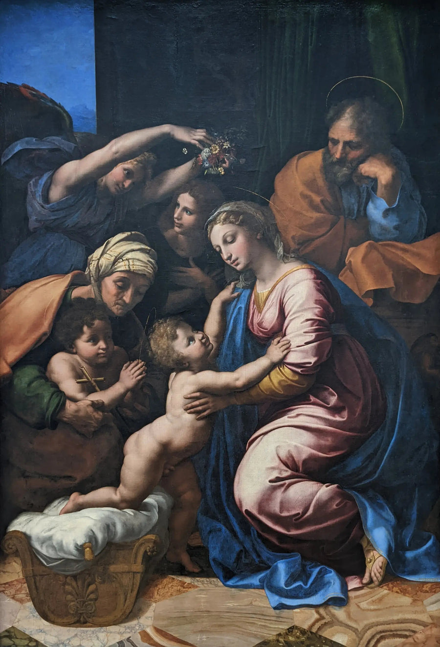Die Heilige Familie, auch bekannt als Die Große Heilige Familie von Franz I. - Raffael Sanzio