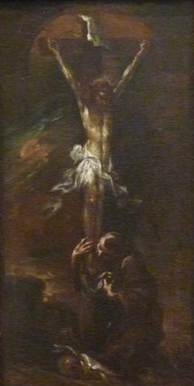 Le Christ en croix avec saint François d'Assise - Alessandro Magnasco image 1 tableau peint à l’huile sur toile
