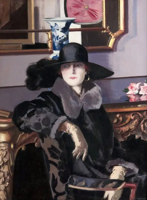 Eine Dame in Schwarz - Francis Cadell