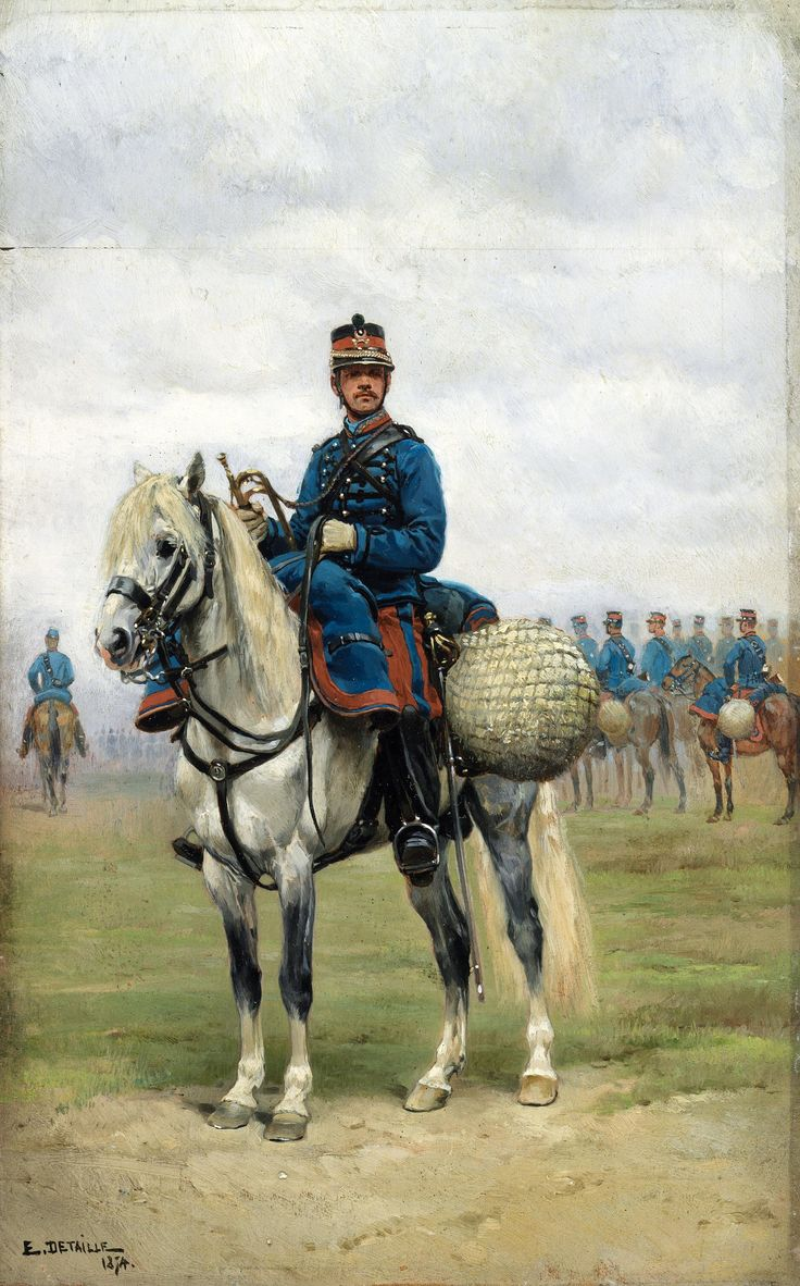 Ein Trompeter auf einem Pferd - Édouard Detaille