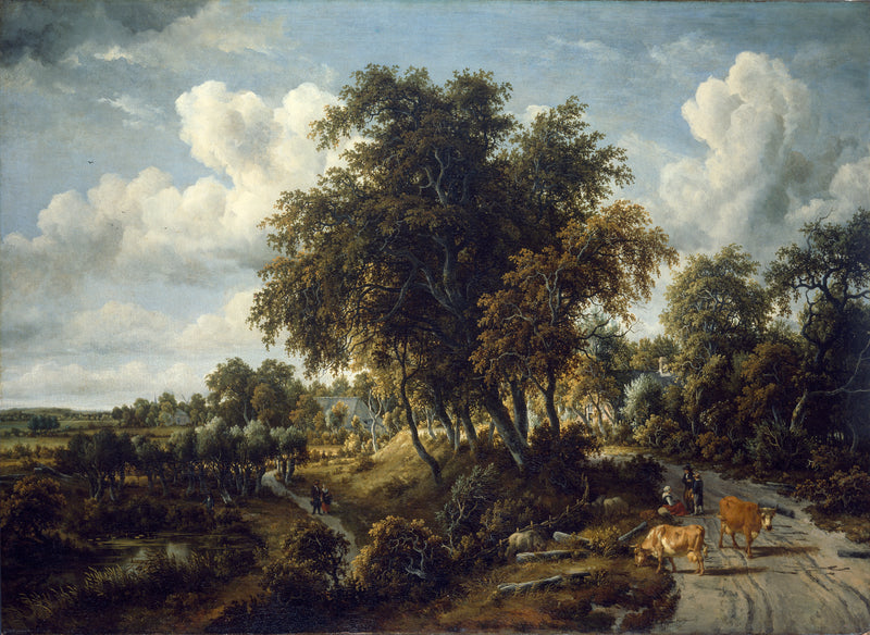 Un paysage boisé : le sentier sur la digue - Adriaen van de Velde