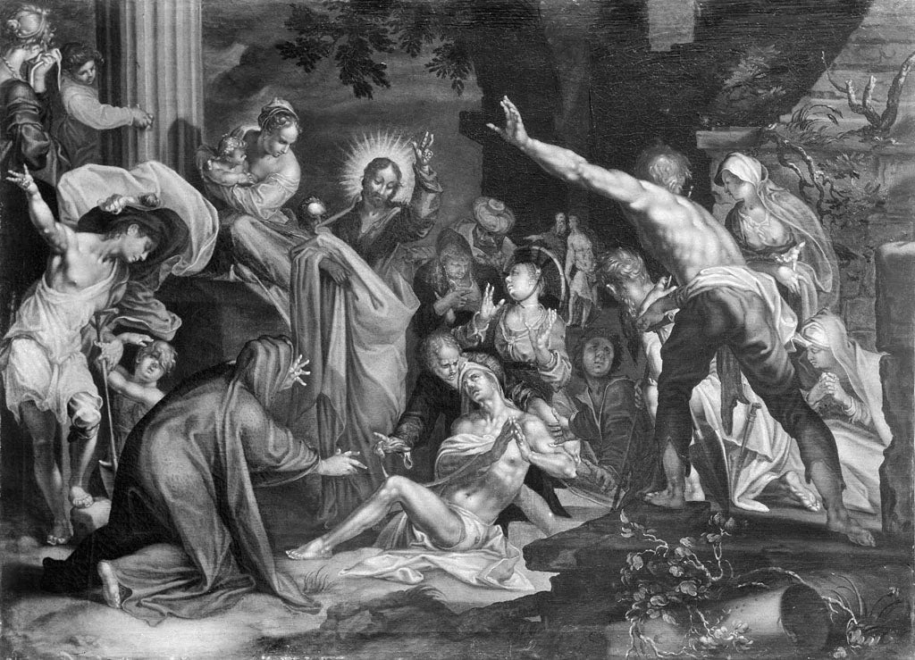 Lazare se réveille (copie) - Abraham Bloemaert image 1 copie peinte à la main à l’huile