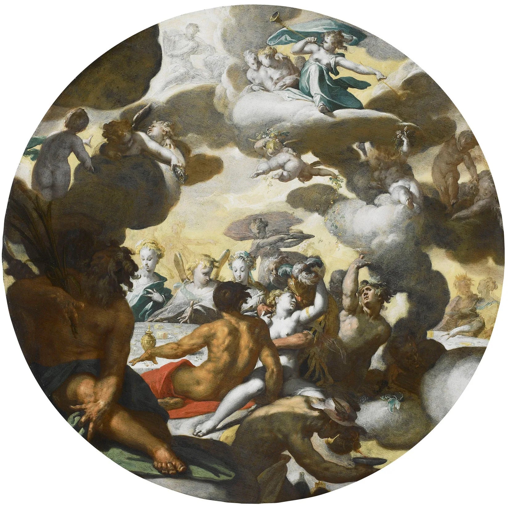 Le mariage de Cupidon et Psyché - Abraham Bloemaert image 1 reproduction de peinture à l’huile