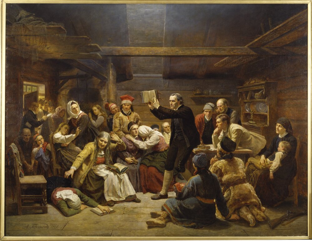 Les Fanatiques, Adolph Tidemand, 1866, peinture à l’huile