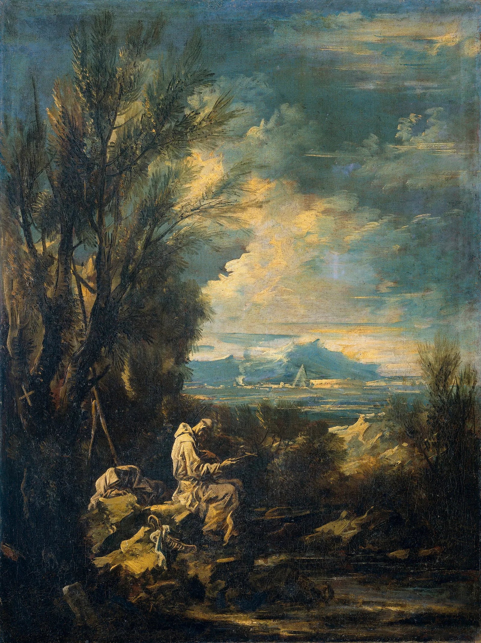 Paysage avec saint Bruno - Alessandro Magnasco