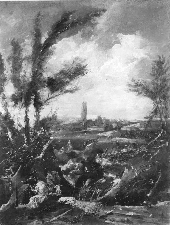 Landschaft mit Musikanten - Alessandro Magnasco