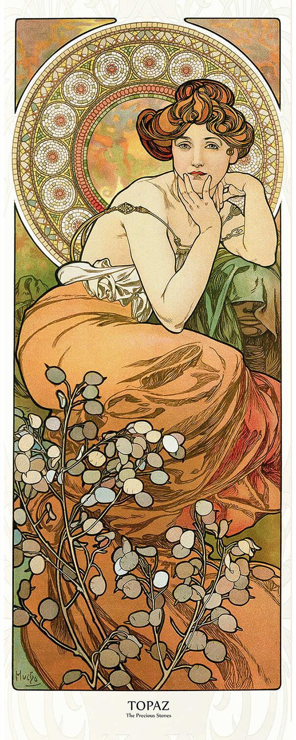 Les Pierres précieuses : la Topaze - Alphonse Mucha