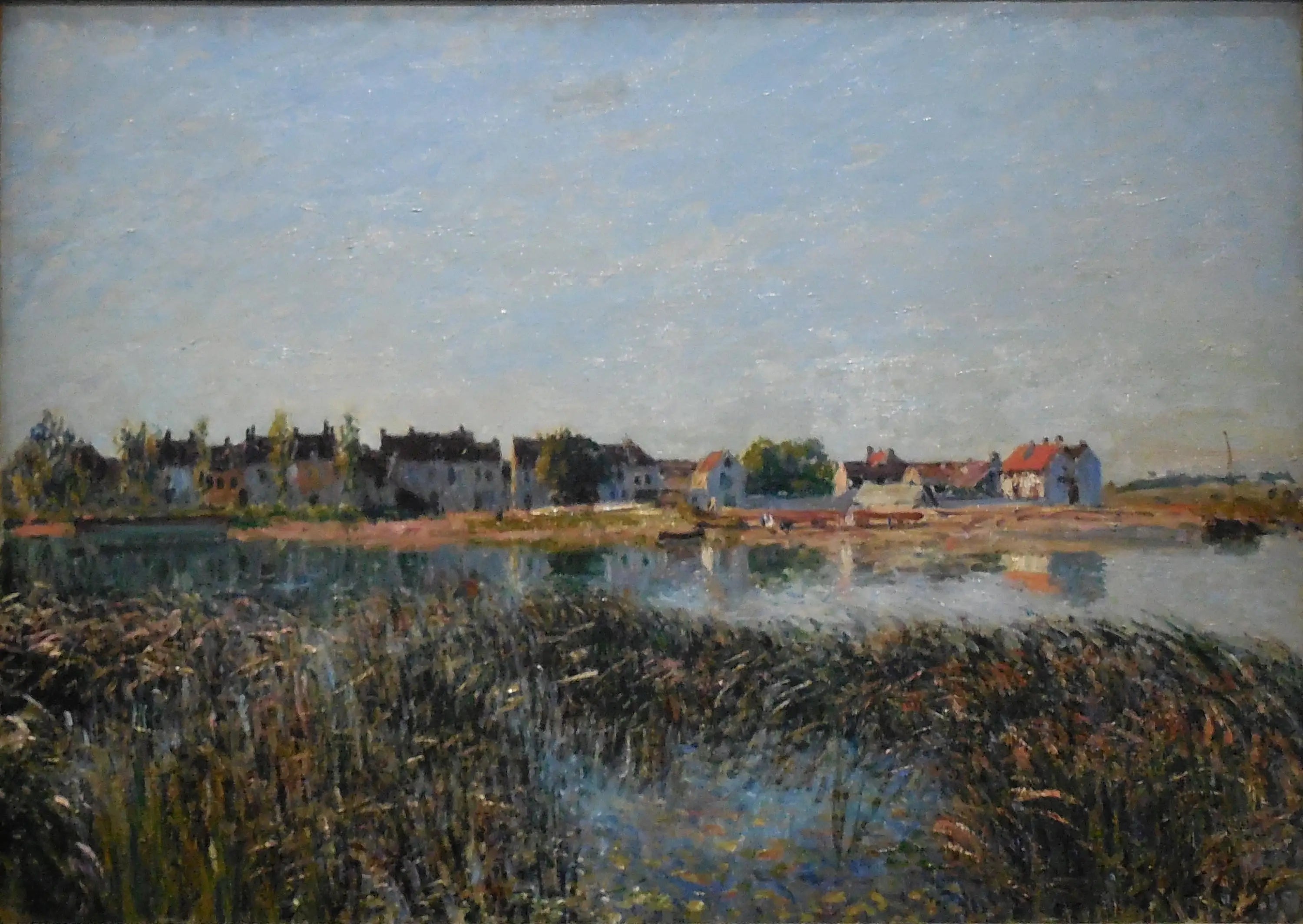 Reproduction du tableau « Vue de Saint-Mammès - Alfred Sisley » par Alpha Reproduction en peinture à l’huile