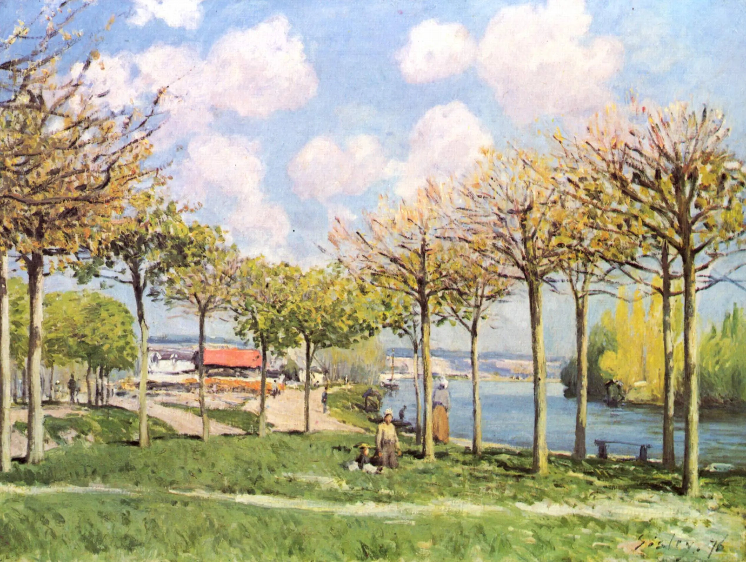 Reproduction du tableau « La Seine à Bougival - Alfred Sisley » par Alpha Reproduction en peinture à l’huile