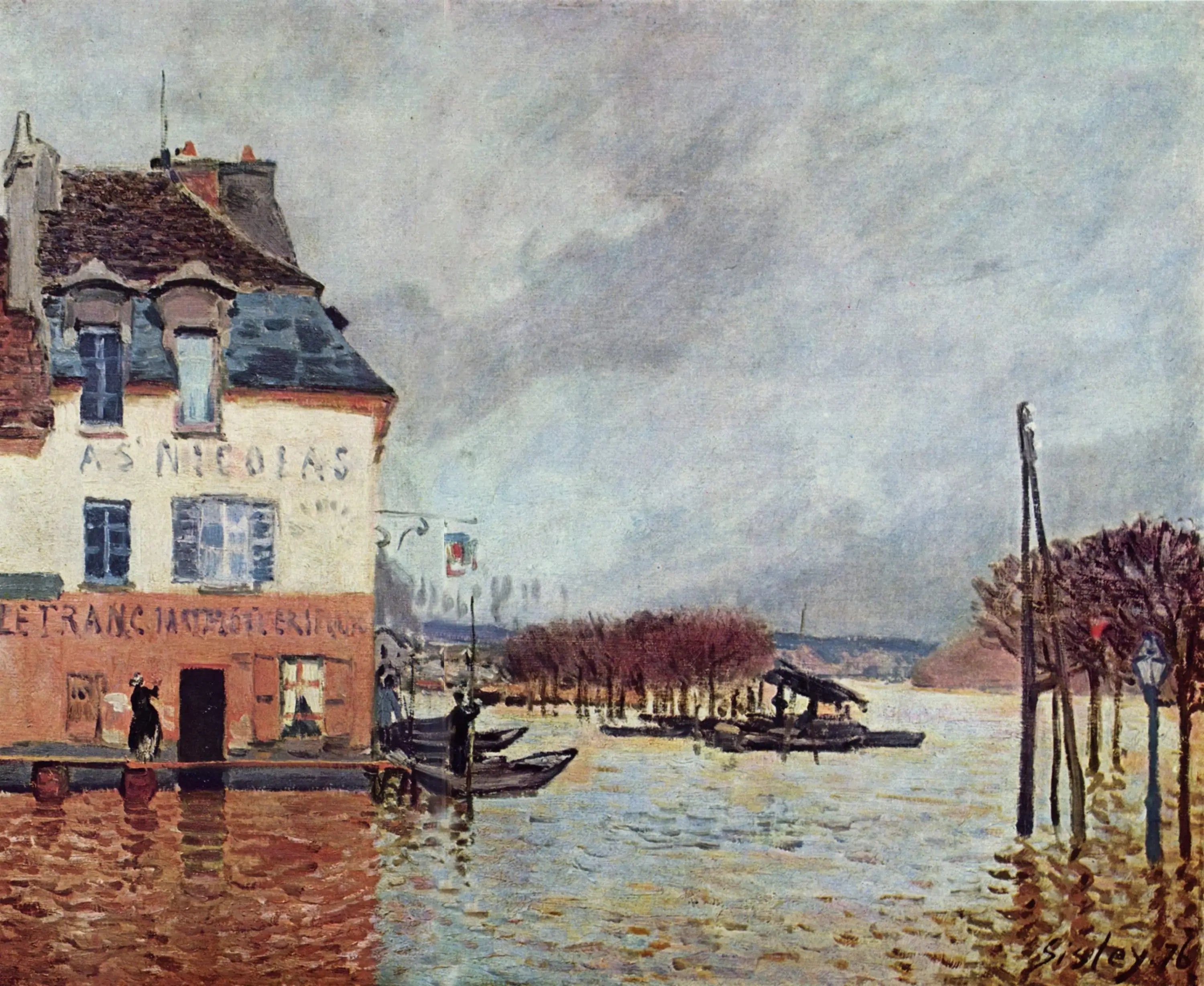 Reproduction du tableau « L'inondation à Port-Marly - Alfred Sisley » par Alpha Reproduction en peinture à l’huile