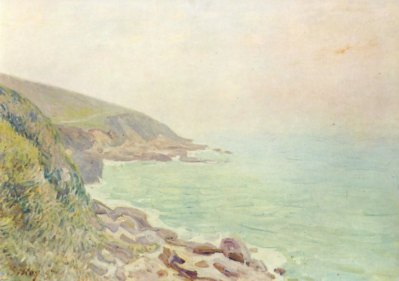 Küsten von Wales im Nebel - Alfred Sisley