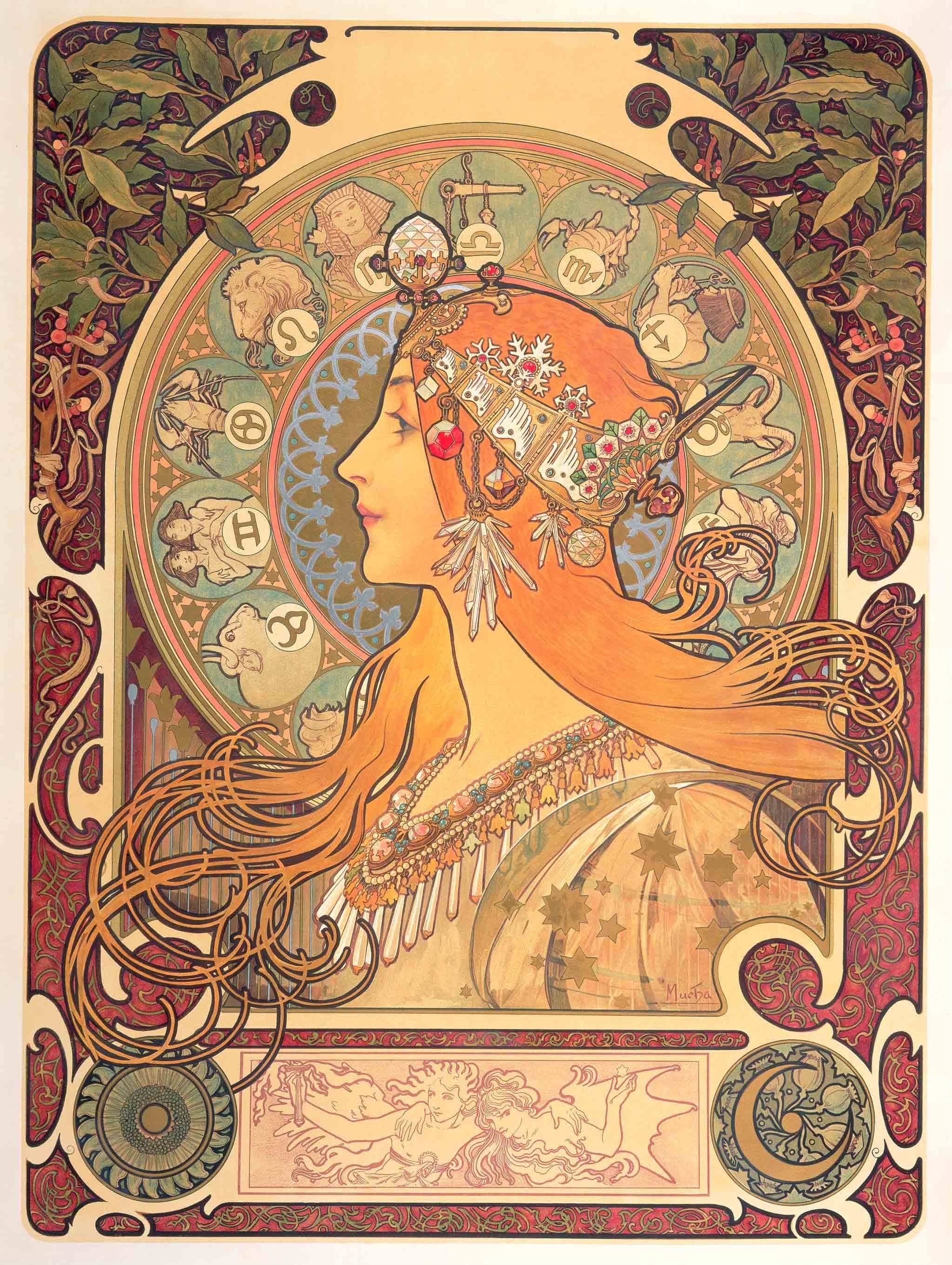 Zodiak - Alphonse Mucha