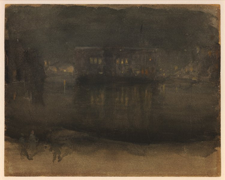 Reproduction du tableau « Amsterdam Nocturne - James Abbott McNeill Whistler » par Alpha Reproduction en peinture à l’huile
