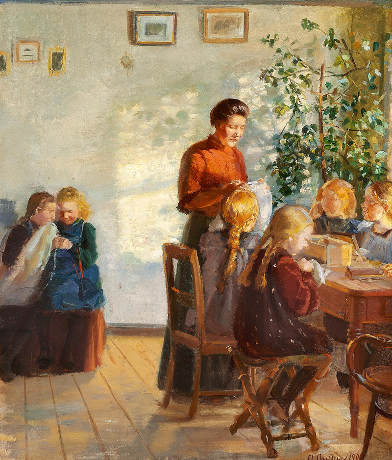 Ein Nähkurs. – Anna Ancher