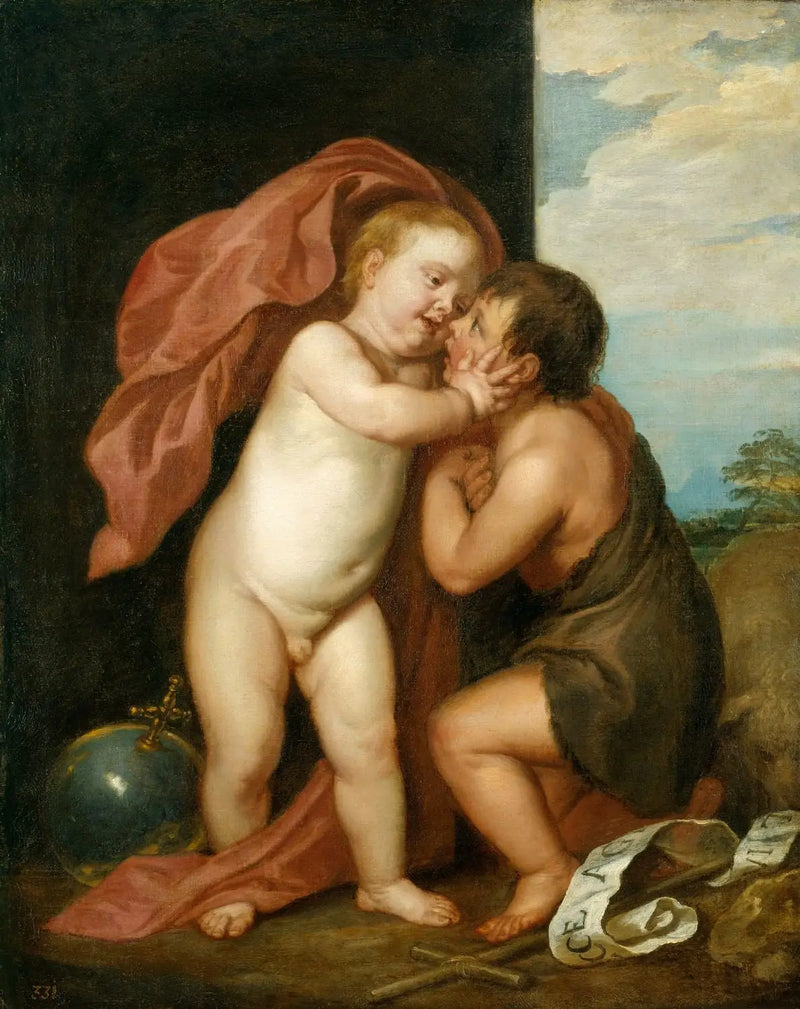 Das Jesuskind und Johannes der Täufer - Antoine van Dyck